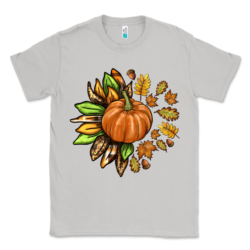 Fall Sunflower With Pumpkin Classic Tee by texasbilliewilder | Teevron