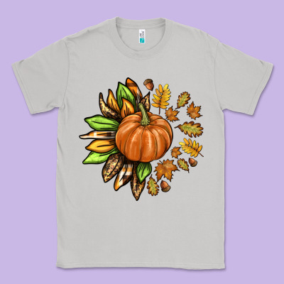 Fall Sunflower With Pumpkin Classic Tee Designed By Texasbilliewilder