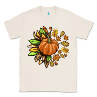 Natural Fall Sunflower with Pumpkin Classic Tee - texasbilliewilder