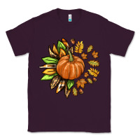 Plum Fall Sunflower with Pumpkin Classic Tee - texasbilliewilder