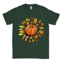 Sports Green Fall Sunflower with Pumpkin Classic Tee - texasbilliewilder