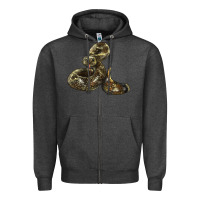 Charcoal Heather Rattlesnake Zipper Hoodie - LillyAllenDesigns