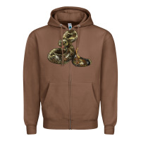 Chestnut Rattlesnake Zipper Hoodie - LillyAllenDesigns