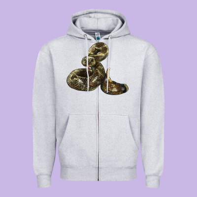 Rattlesnake Zipper Hoodie Designed By Lillyallendesigns