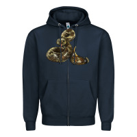 Navy Rattlesnake Zipper Hoodie - LillyAllenDesigns