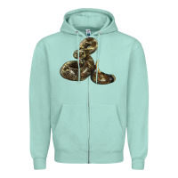 Seafoam Rattlesnake Zipper Hoodie - LillyAllenDesigns
