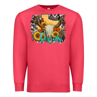 Cardinal western texas  and cowhide with sunflower Premium Sweatshirt - Artiststas