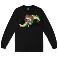 Black St. Patrick' Too cute to pinch Long Sleeve Tee - CowGirlArtShop
