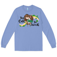 Colony Blue St. Patrick' Too cute to pinch Long Sleeve Tee - CowGirlArtShop