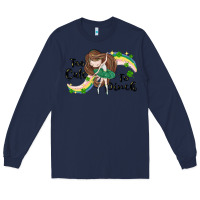 Navy St. Patrick' Too cute to pinch Long Sleeve Tee - CowGirlArtShop