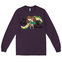 Plum St. Patrick' Too cute to pinch Long Sleeve Tee - CowGirlArtShop