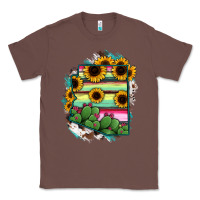Chestnut Arizona Map Sunflower Cactus Serape Classic Tee - RanaPortraitStore