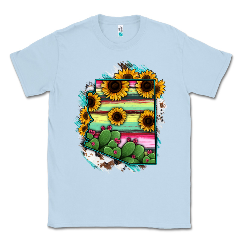 Arizona Map Sunflower Cactus Serape Classic Tee by RanaPortraitStore | Teevron
