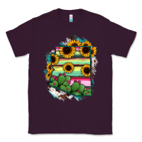 Plum Arizona Map Sunflower Cactus Serape Classic Tee - RanaPortraitStore