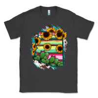 Smoke Arizona Map Sunflower Cactus Serape Classic Tee - RanaPortraitStore