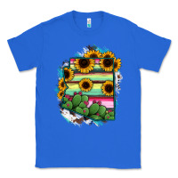 True Royal Arizona Map Sunflower Cactus Serape Classic Tee - RanaPortraitStore