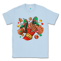 Dusty Blue Christmas black girl sneakers Classic Tee - RanaPortraitStore