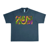 Midnight Navy Mardi gras colors with leopard Urban Heavy Tee - RanaPortraitStore