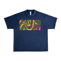 Navy Mardi gras colors with leopard Urban Heavy Tee - RanaPortraitStore