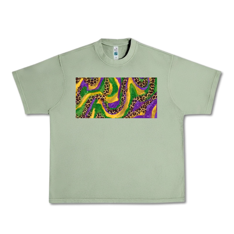 Mardi Gras Colors With Leopard Urban Heavy Tee by RanaPortraitStore | Teevron