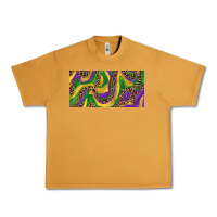 Peanut Butter Mardi gras colors with leopard Urban Heavy Tee - RanaPortraitStore