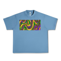 Pebble Blue Mardi gras colors with leopard Urban Heavy Tee - RanaPortraitStore