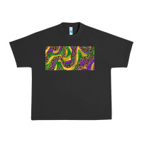 Pigment Black Mardi gras colors with leopard Urban Heavy Tee - RanaPortraitStore