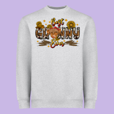 Best Granny Ever Western Theme Heavyweight Sweatshirt Designed By Cowhidedigitalart