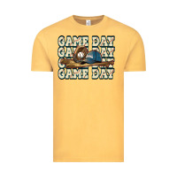 Vintage Mustard game day baseball Vintage Tee - HowdyJamesFarm