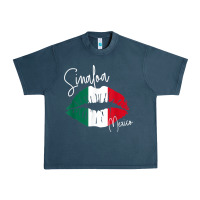Midnight Navy GGT Travel Souvenir Style SINALOA MX Flag Lips Urban Heavy Tee - trangStudio