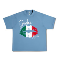 Pebble Blue GGT Travel Souvenir Style SINALOA MX Flag Lips Urban Heavy Tee - trangStudio