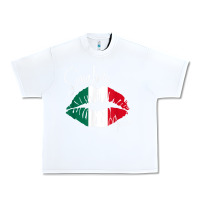 White GGT Travel Souvenir Style SINALOA MX Flag Lips Urban Heavy Tee - trangStudio
