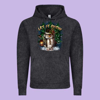 Let It Snow Vintage Hoodie Designed By Cowgirlartshop