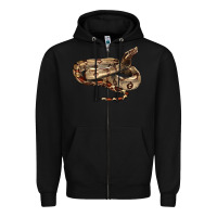 Black red tail boa snake Zipper Hoodie - LillyAllenDesigns
