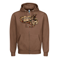 Chestnut red tail boa snake Zipper Hoodie - LillyAllenDesigns