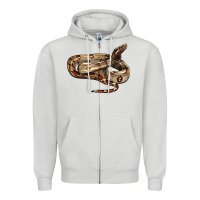 Dove Grey red tail boa snake Zipper Hoodie - LillyAllenDesigns