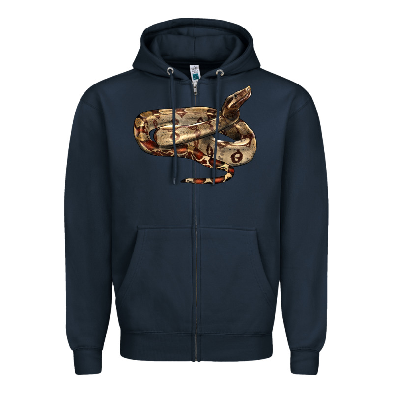 Red Tail Boa Snake Zipper Hoodie by LillyAllenDesigns | Teevron