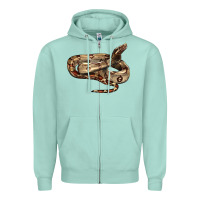 Seafoam red tail boa snake Zipper Hoodie - LillyAllenDesigns