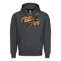 Smoke red tail boa snake Zipper Hoodie - LillyAllenDesigns