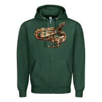 Sports Green red tail boa snake Zipper Hoodie - LillyAllenDesigns