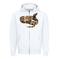 White red tail boa snake Zipper Hoodie - LillyAllenDesigns