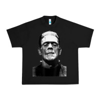 Black Classic Halloween Monster Horror Movie Frankenstein Monster Urban Heavy Tee - trangStudio