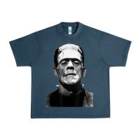 Midnight Navy Classic Halloween Monster Horror Movie Frankenstein Monster Urban Heavy Tee - trangStudio