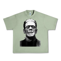 Oil Green Classic Halloween Monster Horror Movie Frankenstein Monster Urban Heavy Tee - trangStudio
