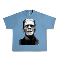 Pebble Blue Classic Halloween Monster Horror Movie Frankenstein Monster Urban Heavy Tee - trangStudio