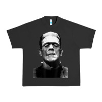 Pigment Black Classic Halloween Monster Horror Movie Frankenstein Monster Urban Heavy Tee - trangStudio