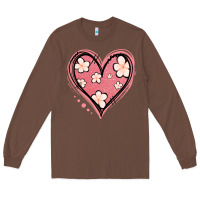 Chestnut floral pink glitter heart Long Sleeve Tee - Jasminsmagicworld