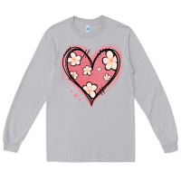 Moon Dust floral pink glitter heart Long Sleeve Tee - Jasminsmagicworld