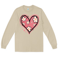 Mushroom floral pink glitter heart Long Sleeve Tee - Jasminsmagicworld