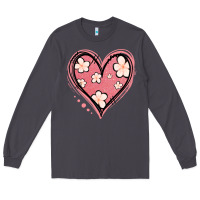 Smoke floral pink glitter heart Long Sleeve Tee - Jasminsmagicworld